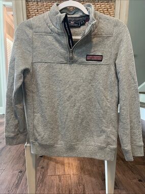 Vineyard Vines Men’s Light Gray Quarter-Zip Pullover